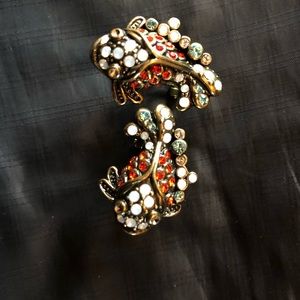Retired Heidi Daus vintage inspired fish earrings.